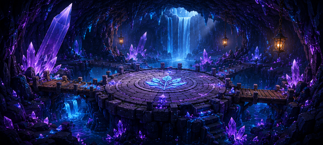 Crystal Caverns arena concept